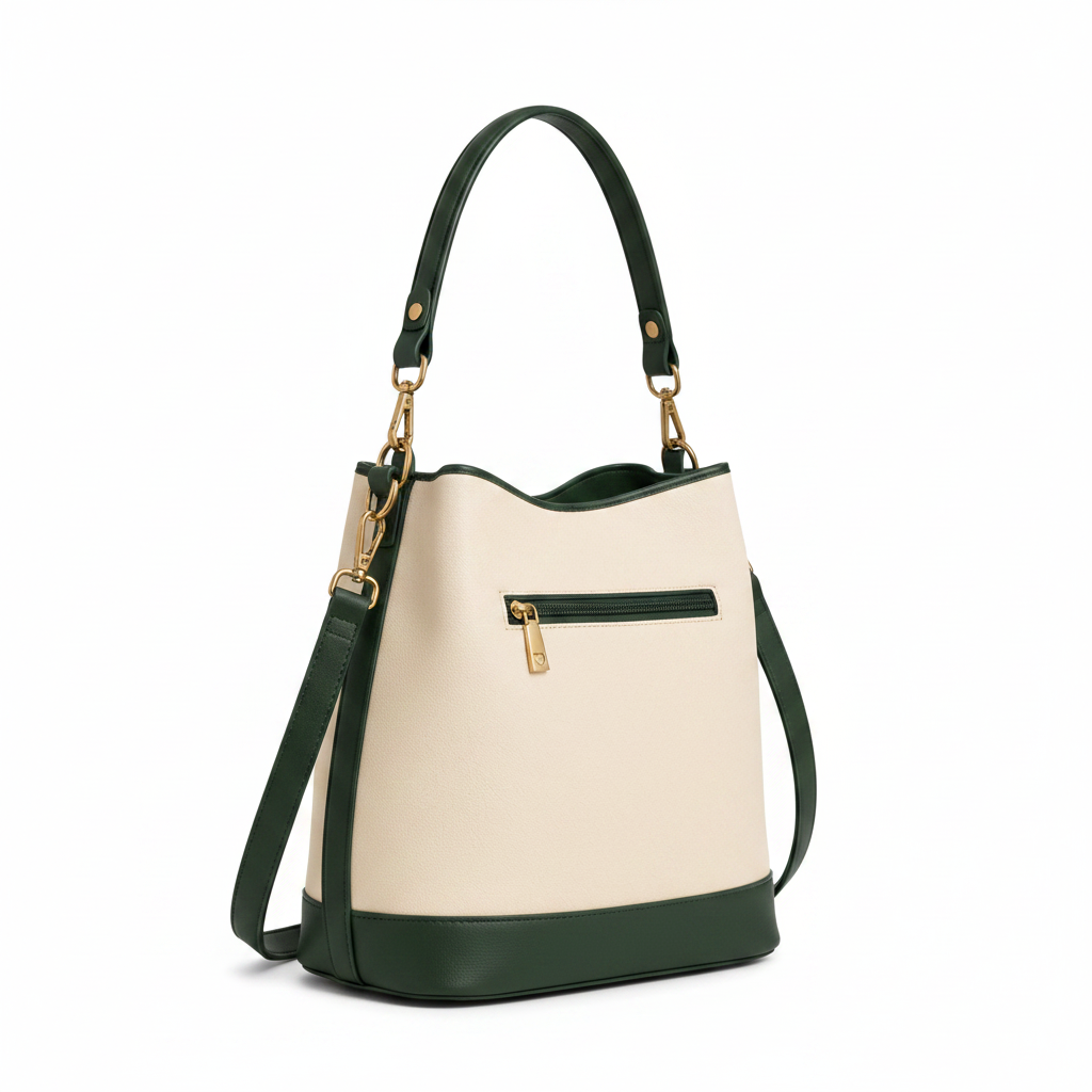 Elegant Drawstring Bucket Shoulder Bag with Tassel